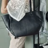 Shopper Aura – Soft black leather