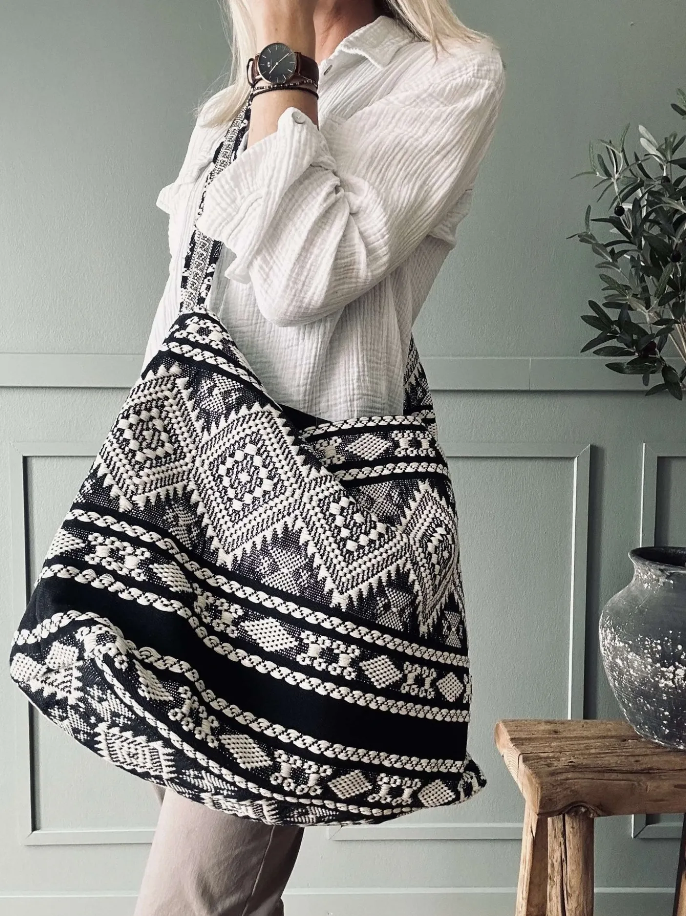 Shopper Black boheme – Perfekt til yoga