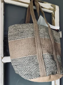 Shopper i kraftig Jute - Beige