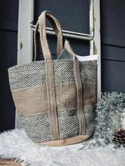 Shopper i kraftig Jute - Beige