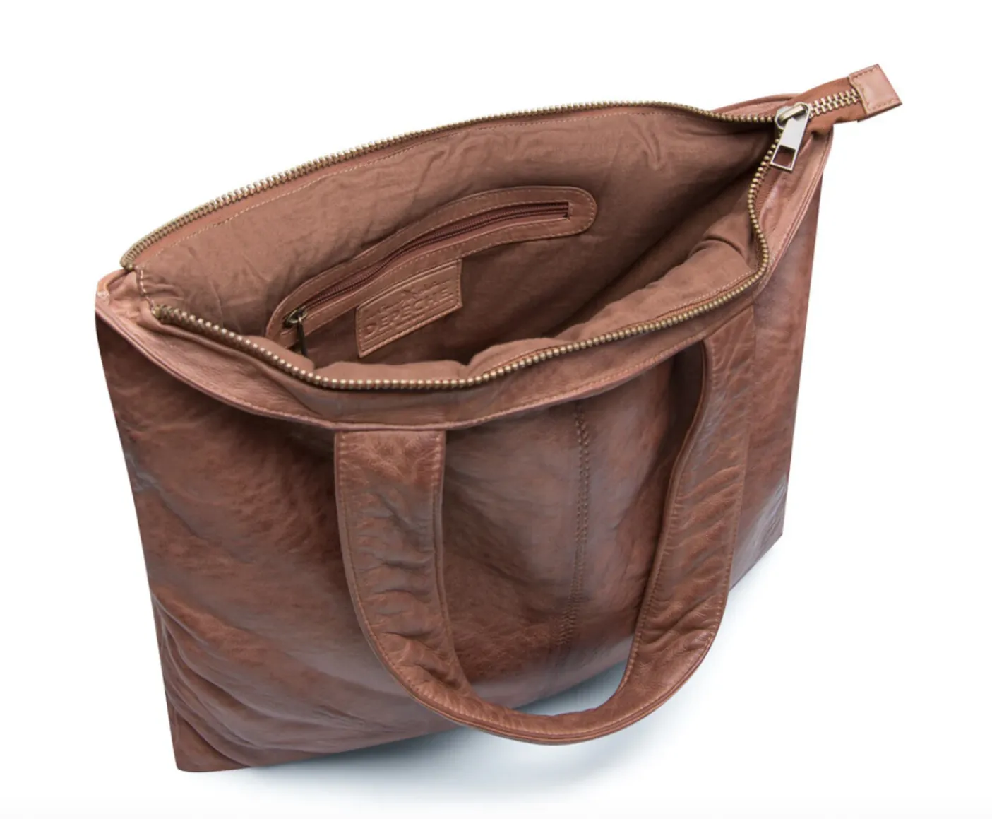 Shopper ink clutch MILLE - Chestnut