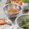 Skåle med snittelåg og dørslag - Rustfrit stål