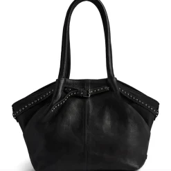 Skuldertaske med nitter - Black