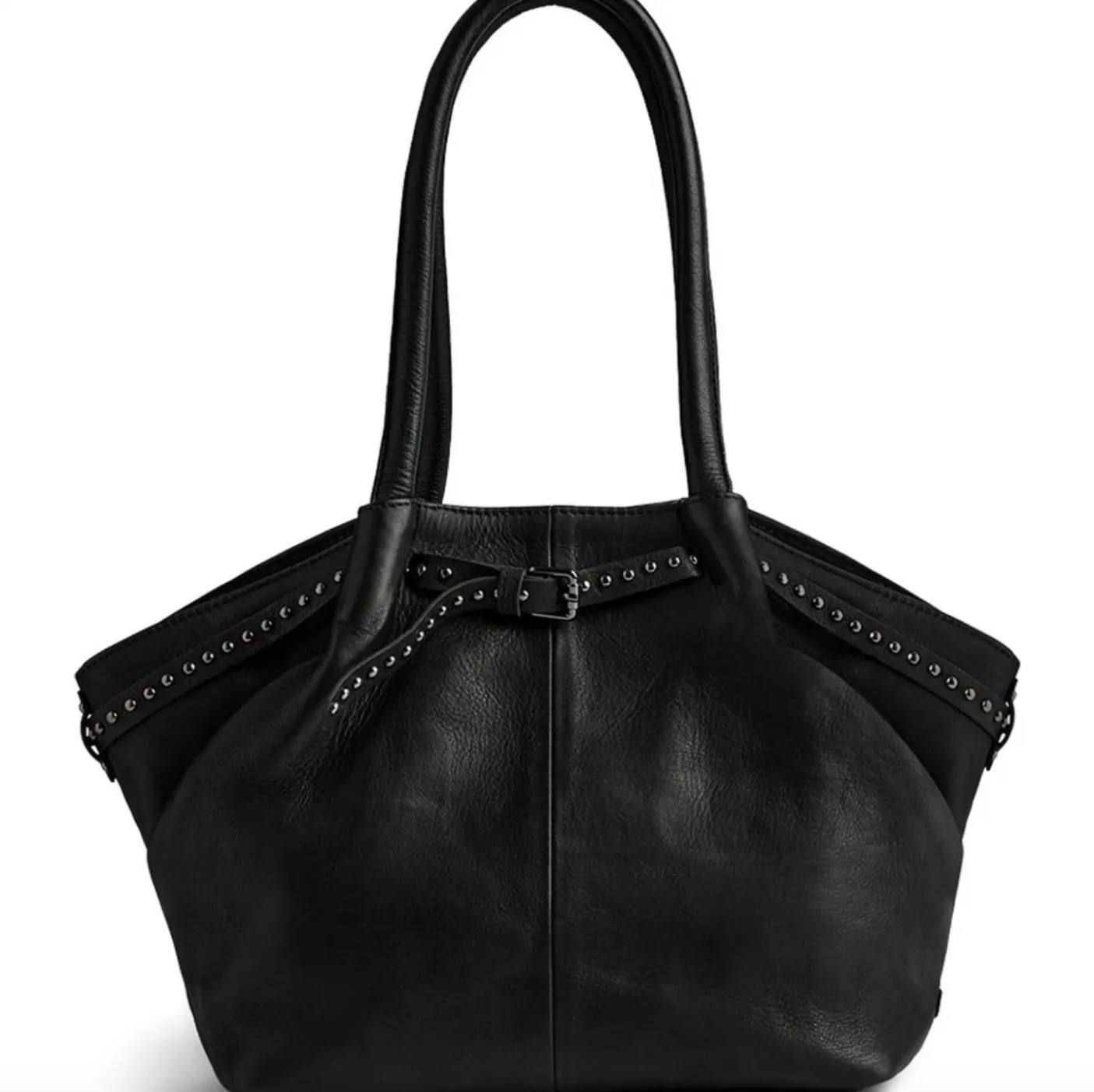 Skuldertaske med nitter - Black