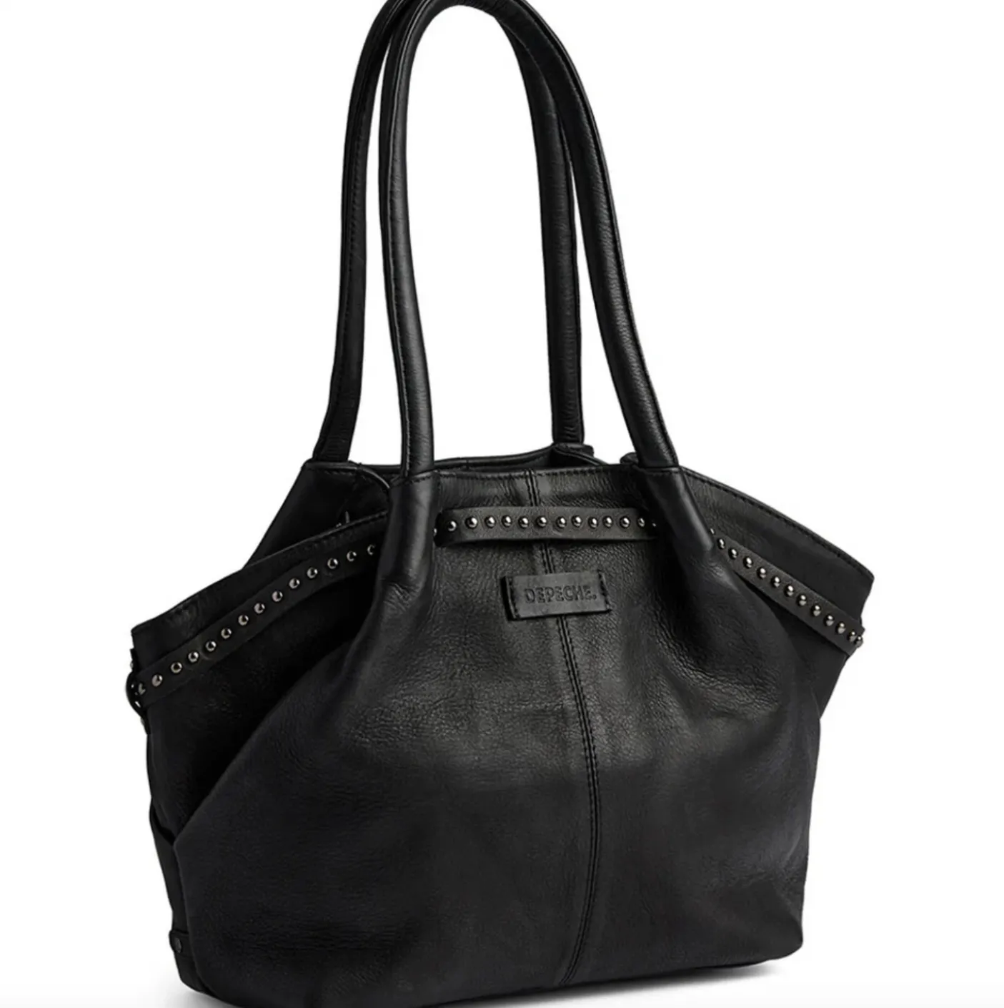 Skuldertaske med nitter - Black