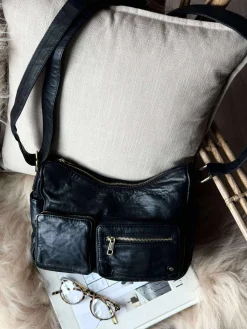Skuldertaske Sienna - Black gold