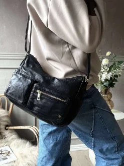 Skuldertaske Sienna - Black gold