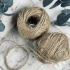 Snor til dekoration , 2 stk brun jute