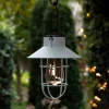 Solar lampe med ophæng - Hvid