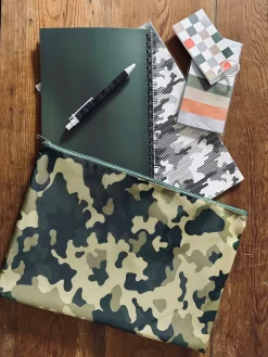 Sæt med notesbøger og taske - Army