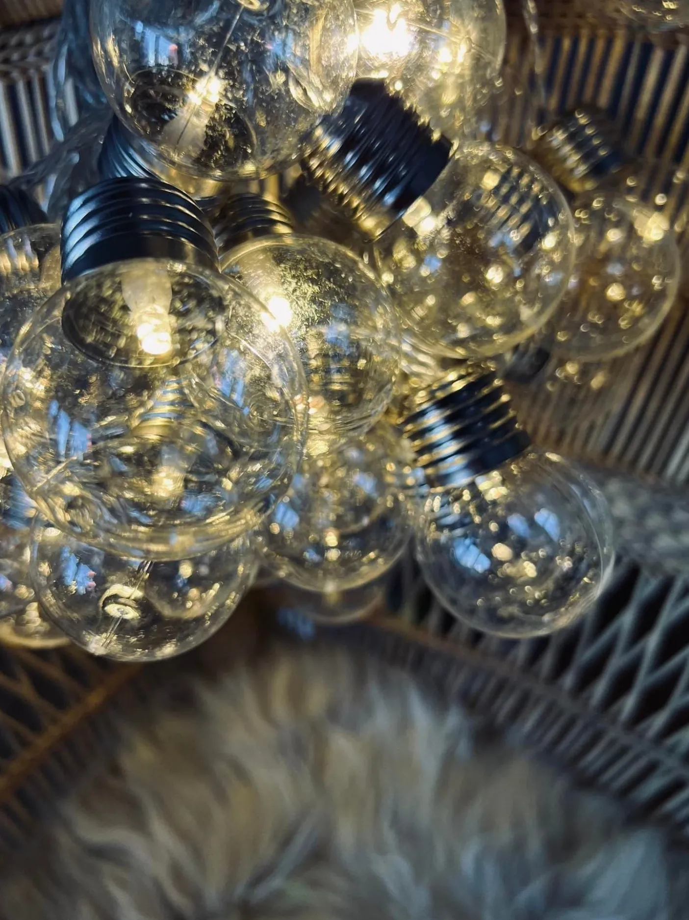 Stor Lyskæde med 50 LED pære og farveskift - Godkendt til inde og ude