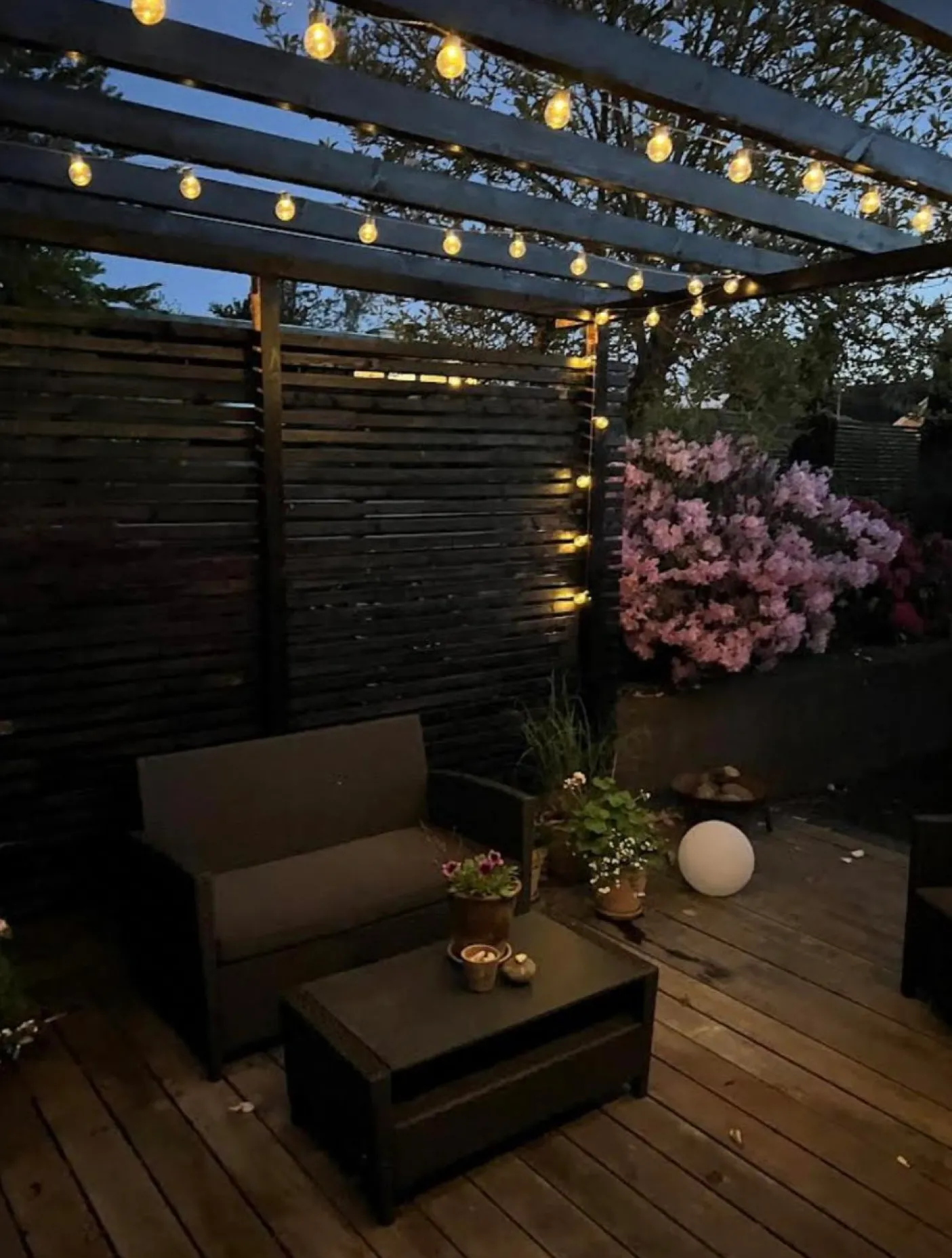 Stor Lyskæde med 50 LED pære og farveskift - Godkendt til inde og ude