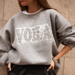 Sweatshirt Oversize - Grey Melange