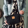Toilettaske / clutch – Sort quilt