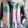 Tørklæde Ninna - Rosa / green