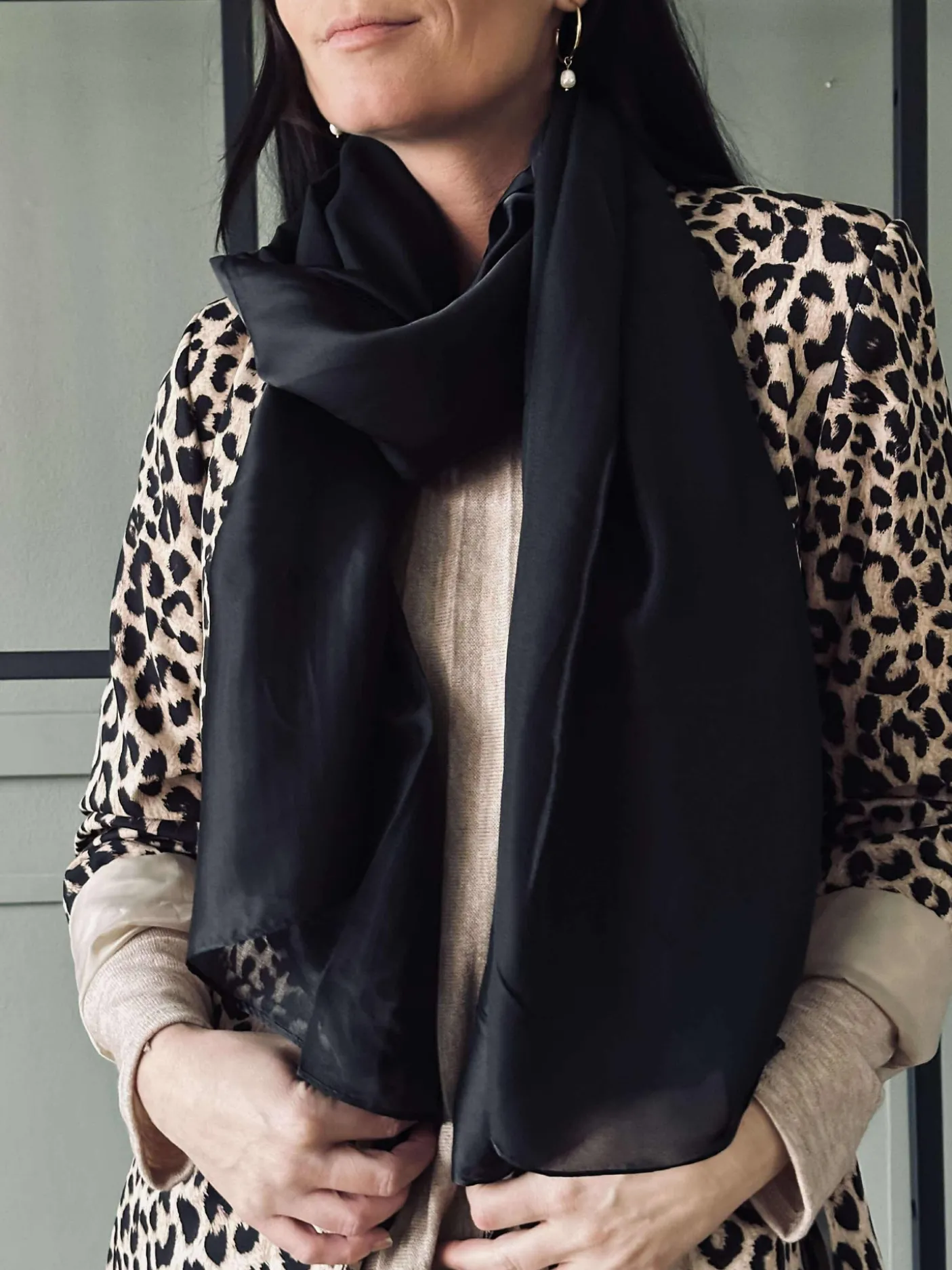 Tørklæde Silky Black
