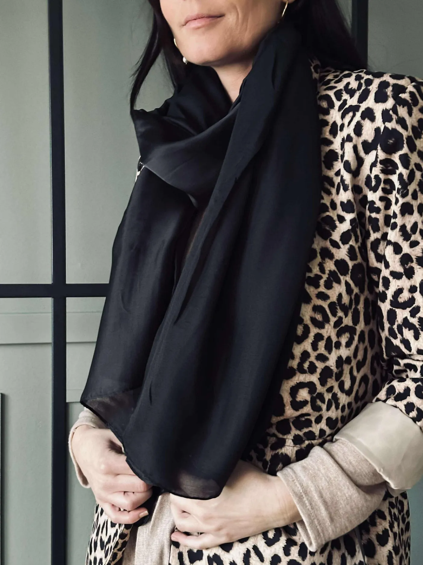 Tørklæde Silky Black