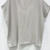 T-shirt Cozy hørmix - Beige