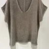 T-shirt Cozy hørmix - Brown