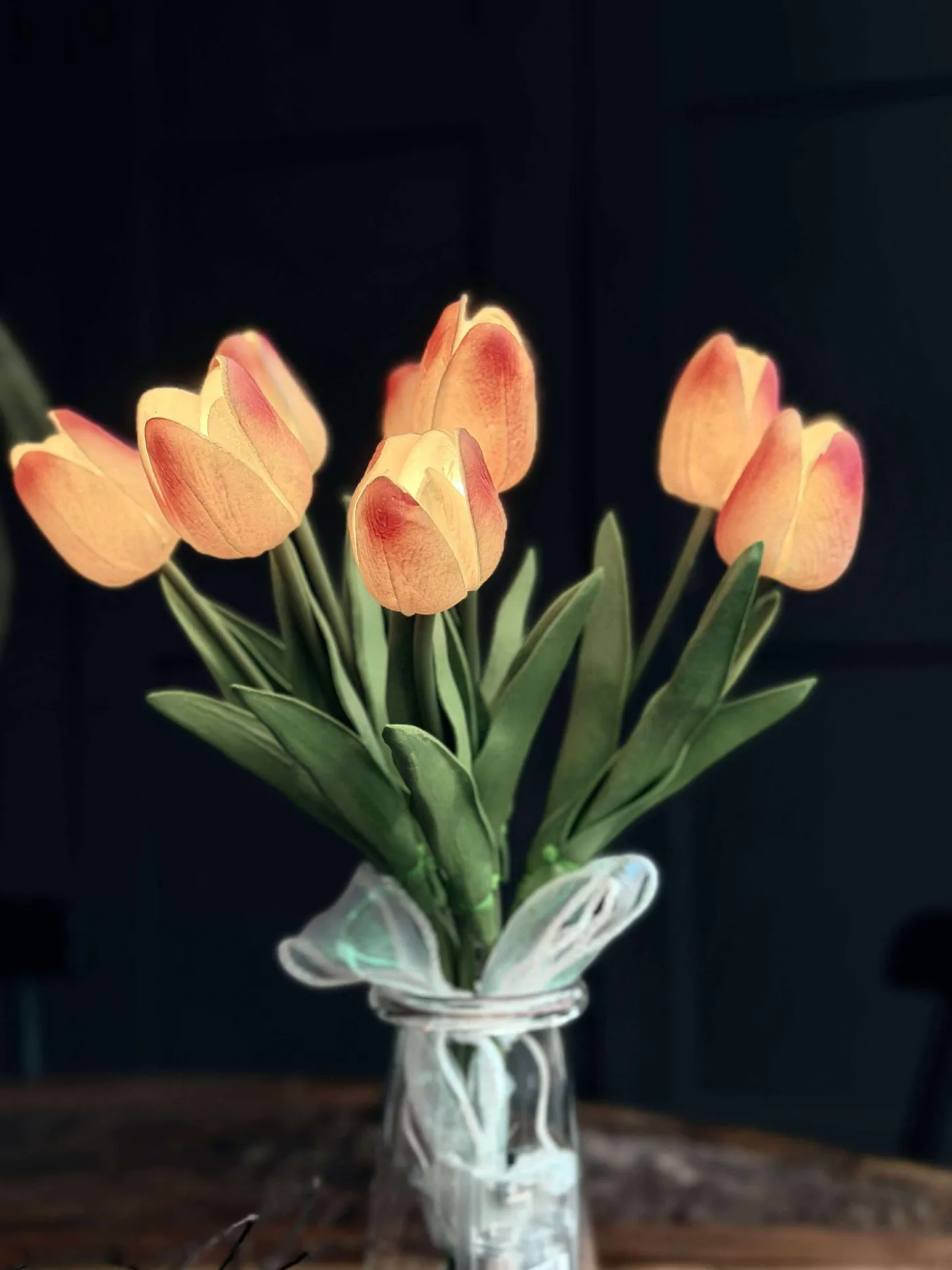 Tulipaner med lys - Lys rosa