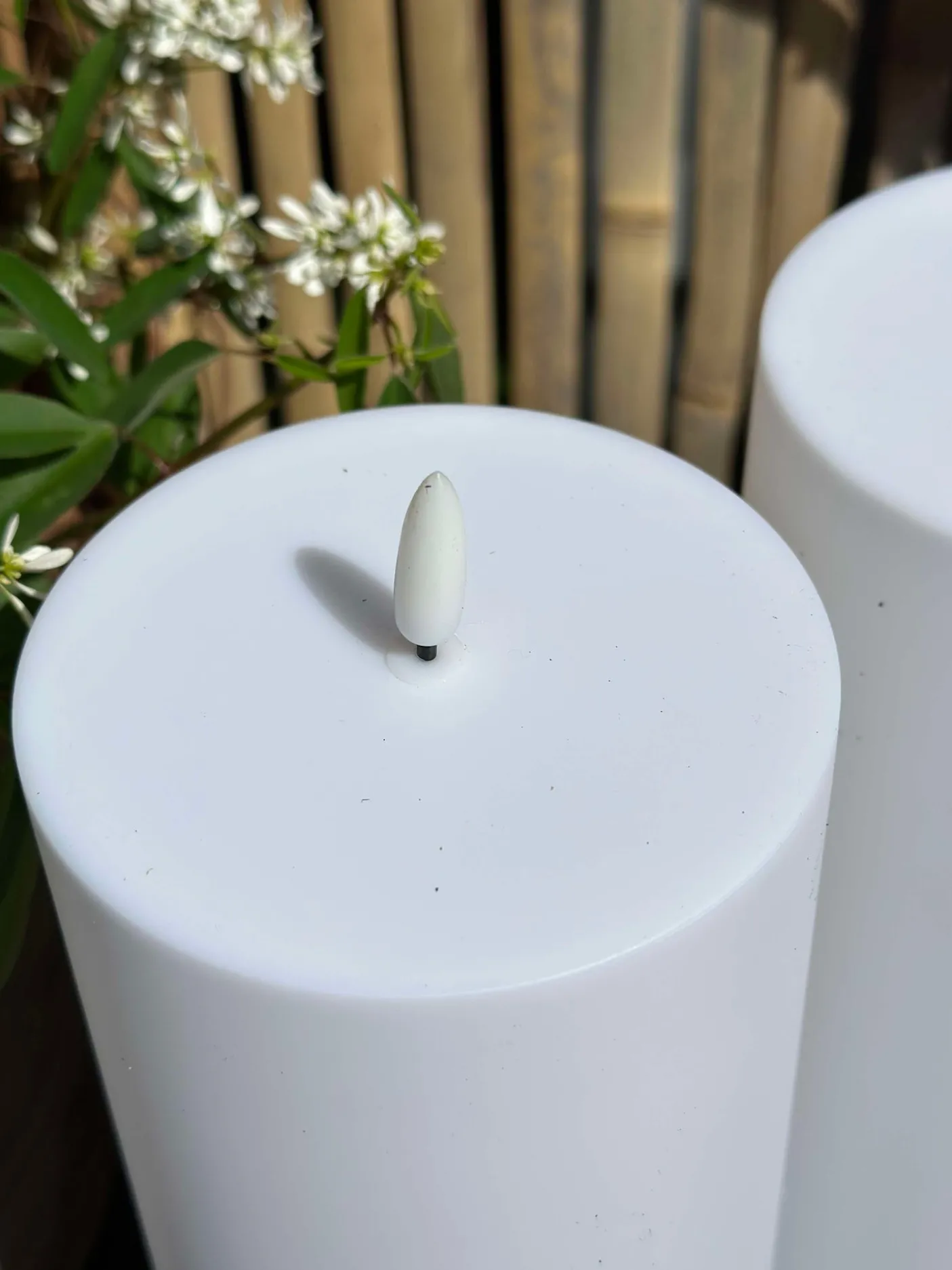 Udendørs XL LED Bloklys H 25cm - Sæt med 2 stk ink fjernbetjening