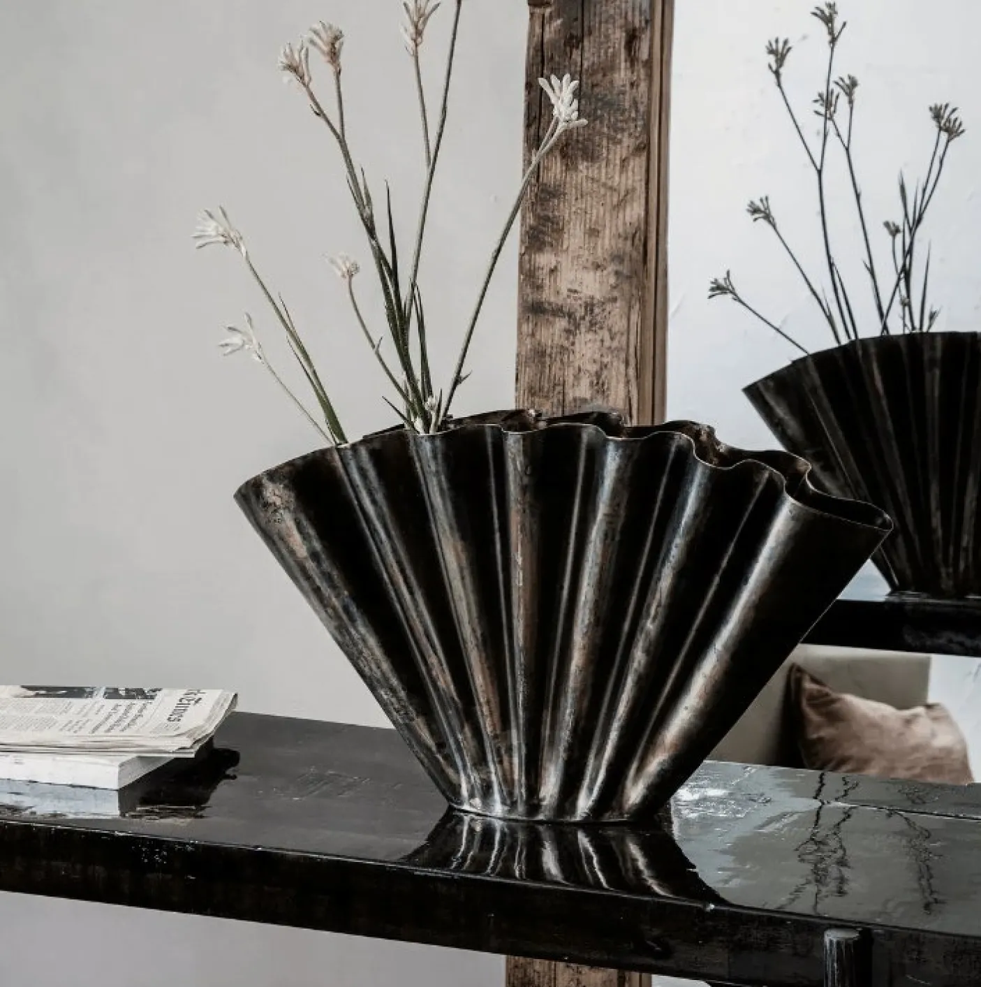 Vase - Antik brun jern