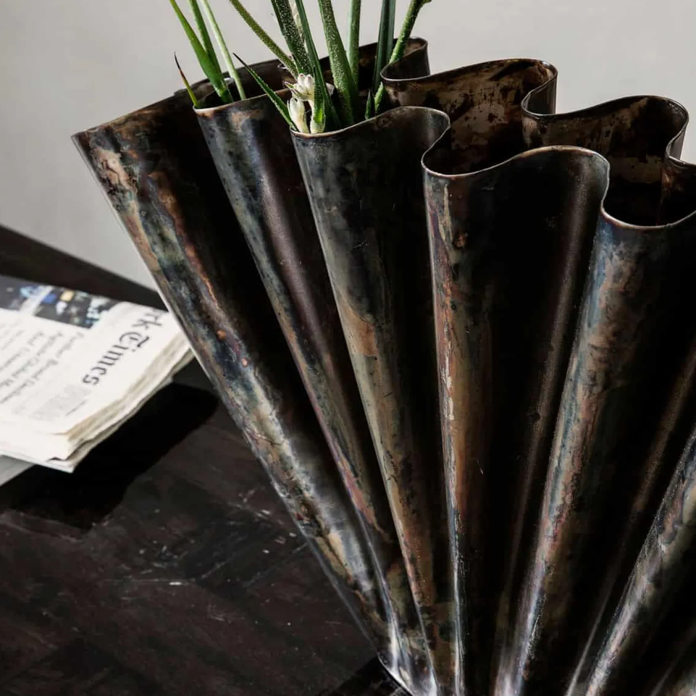 Vase - Antik brun jern