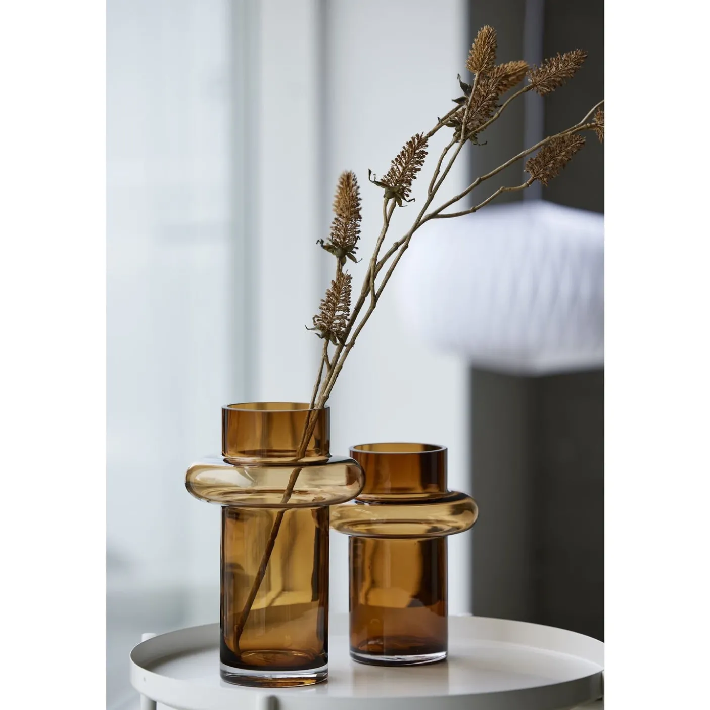 Vase i mundblæst glas - Lyngby amber