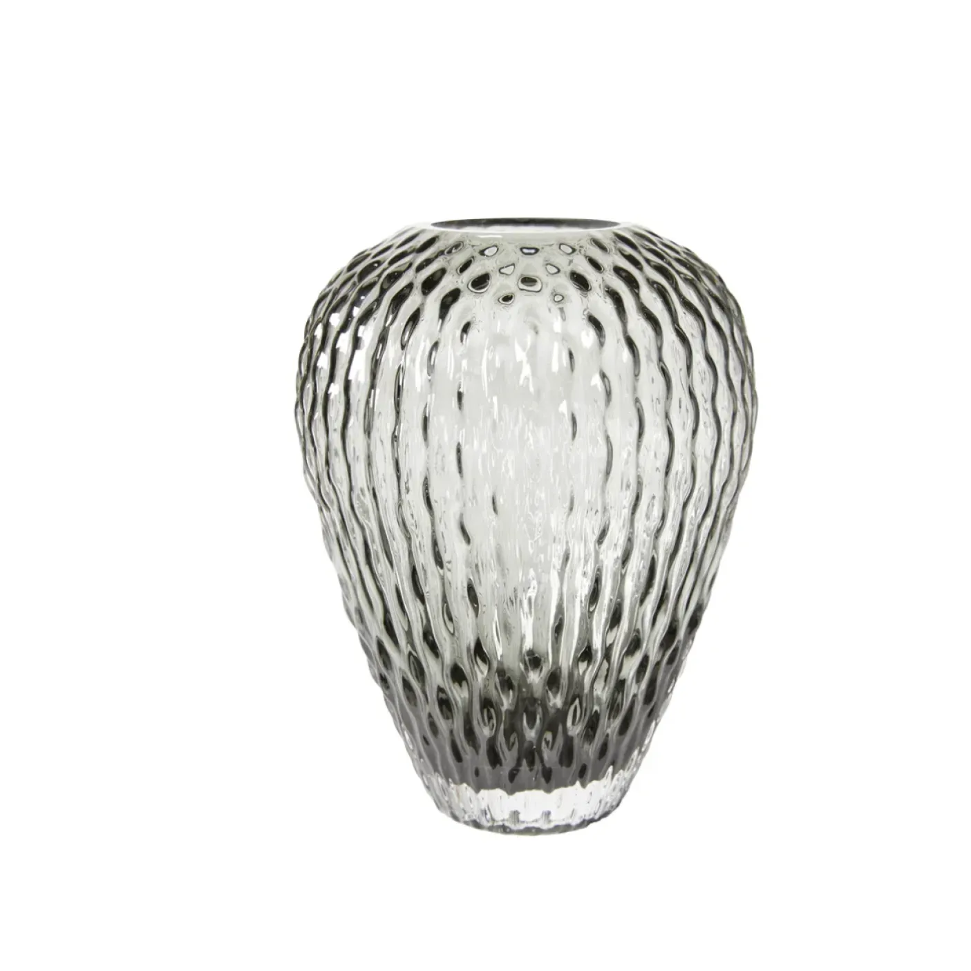 Vase med mønster - Grey