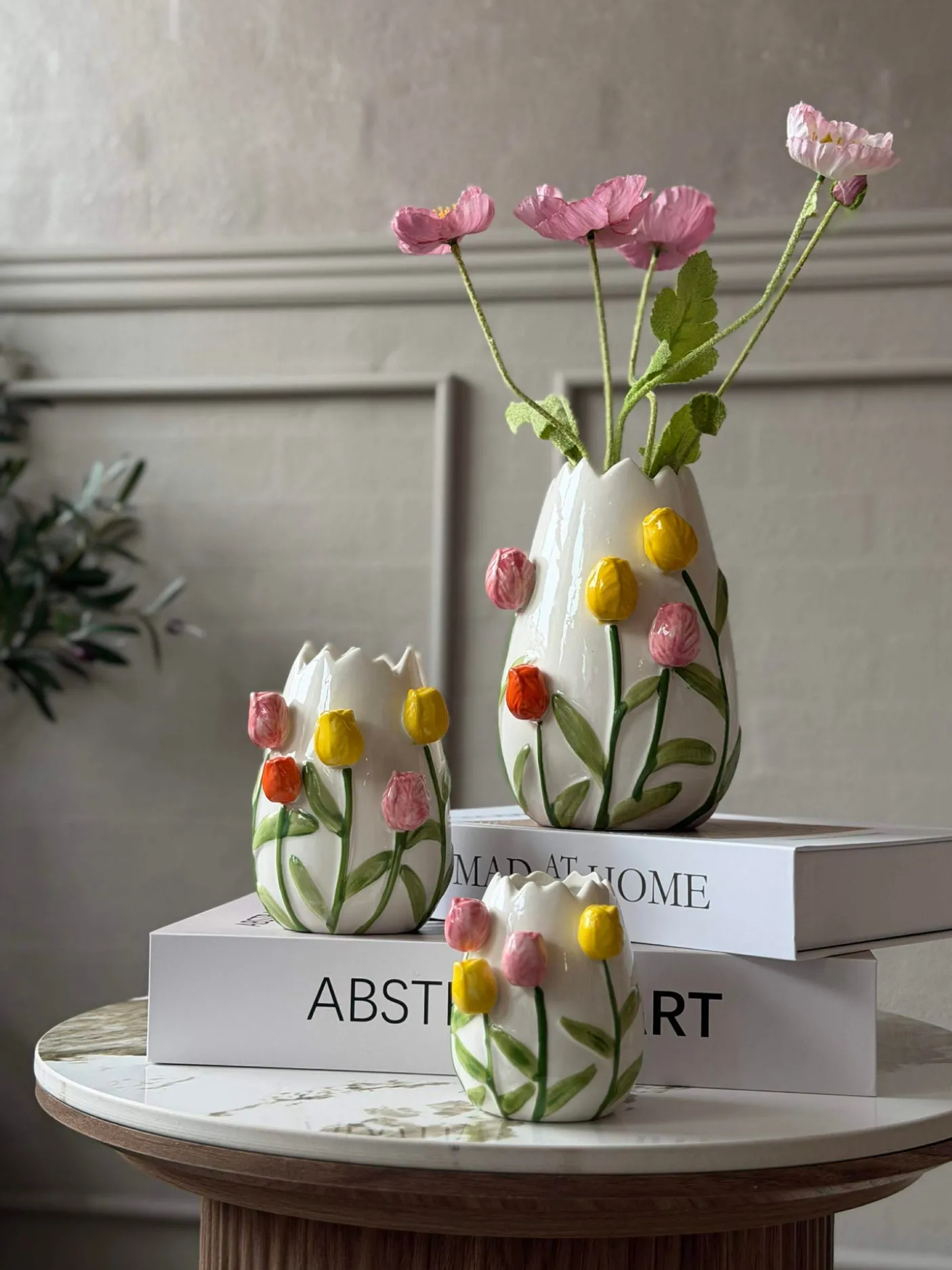 Vase med tulipaner - Flere størrelser