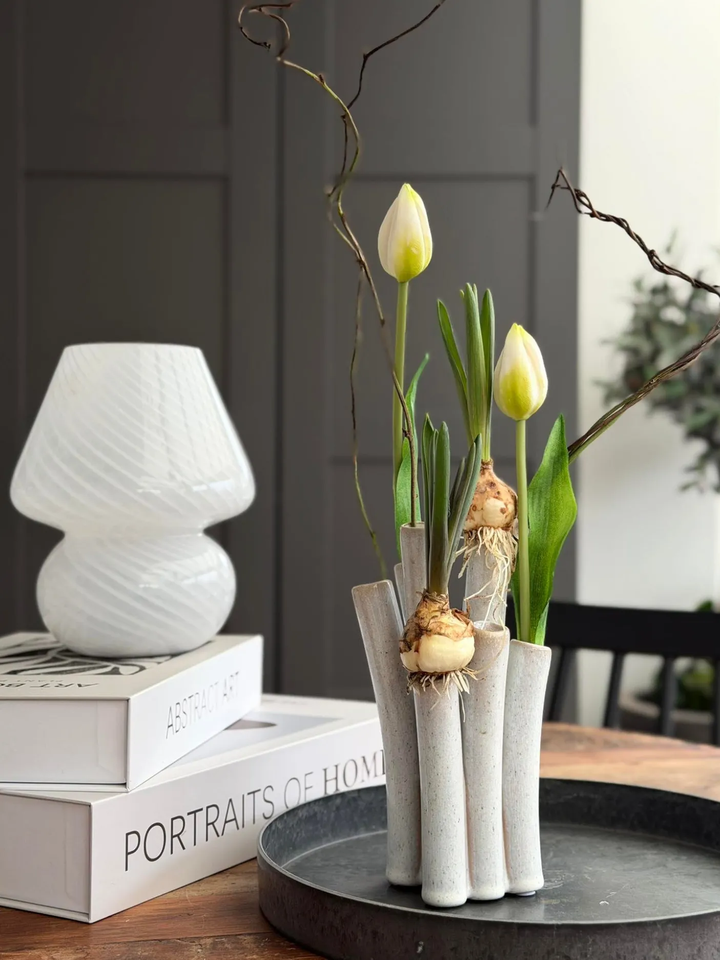 Vase Round Hvid