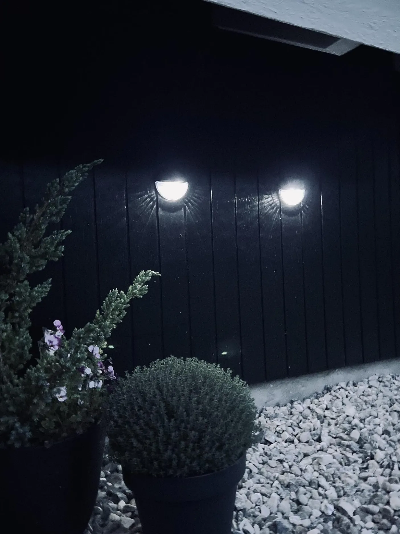 Væglampe med solceller – Sæt med 4 stk