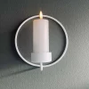 VIAMAJA Cirkel bloklysstage – Hvid Ø 30cm