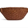 Warsaw bumbag i håndflettet skind - Vintage cognac