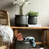 Zink potte med riller – 3 stk.